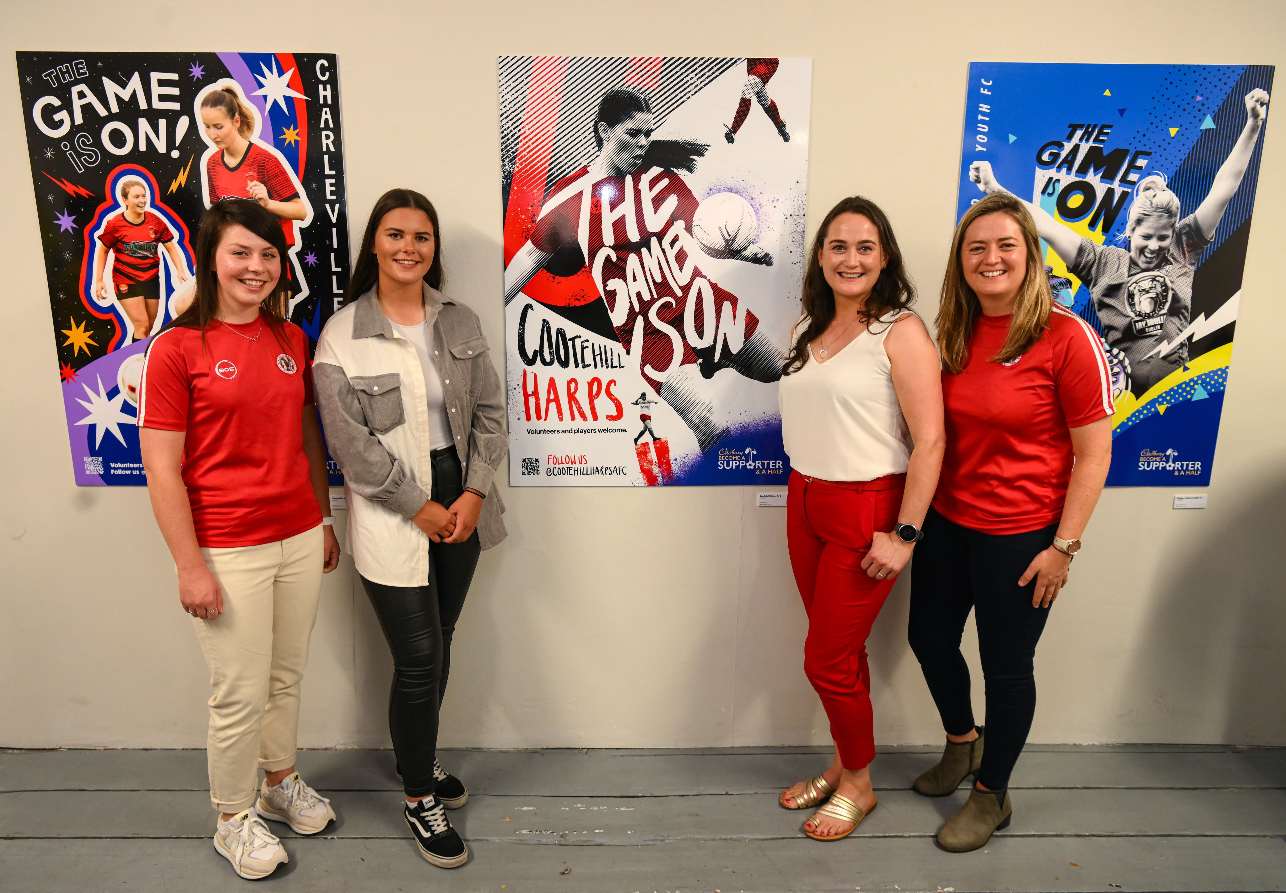 Cootehill Harps at Temple Bar Gallery & Studios in Dublin, during the launch of Cadbury's brand-new initiative to help support Irish women’s grassroots football, ‘The Game is On’.